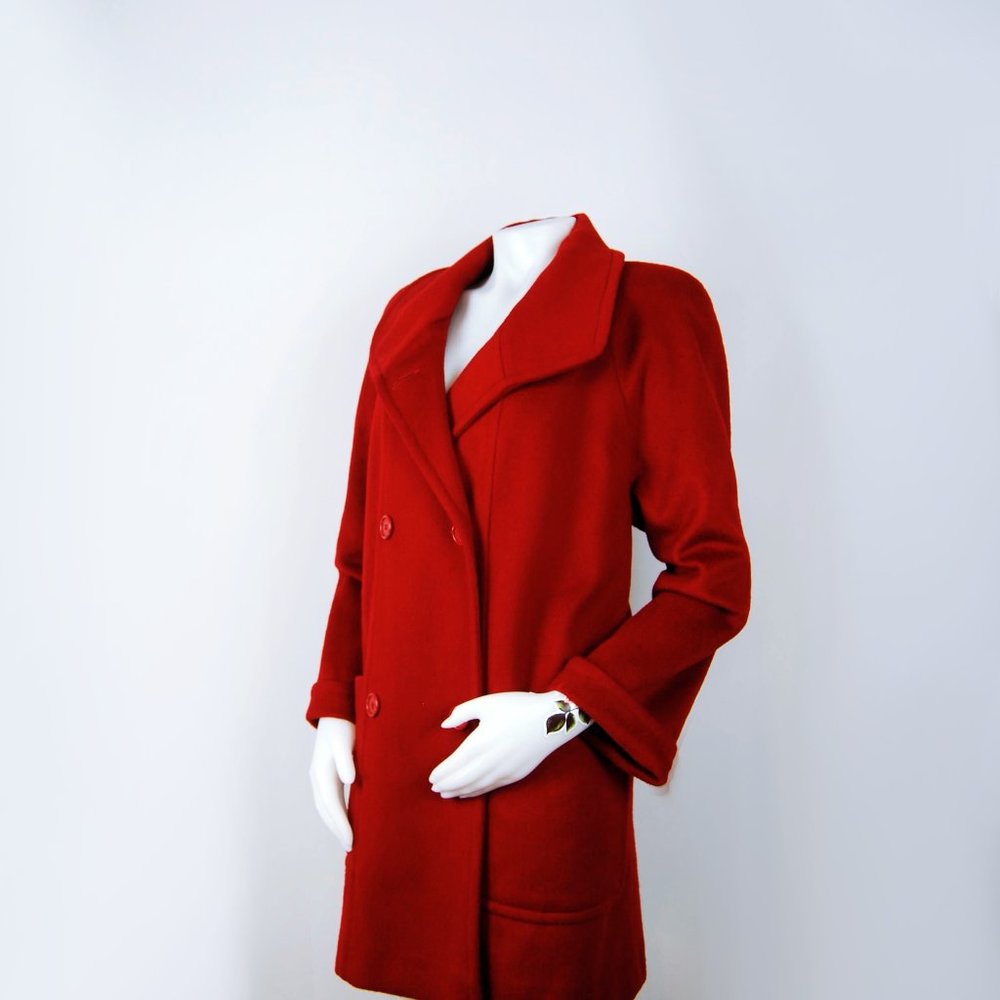 Vintage Talbot USA Made Red Wool Coat